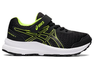 Asics Contend 7 Tenisiće Dječje Crne Zelene | RS1548-094