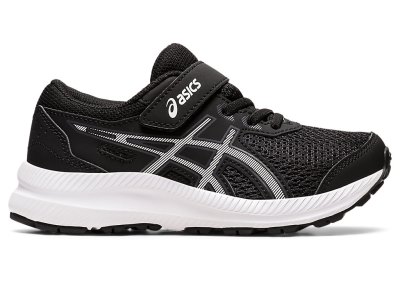 Asics Contend 8 Sports Patike Dječje Crne Bijele | RS3266-678