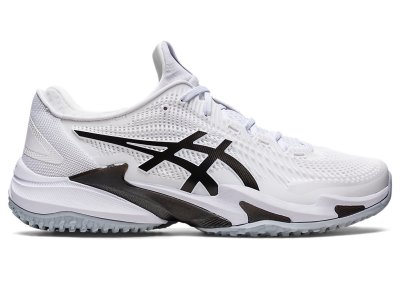 Asics Court FF 3 OC Tenisiće Muške Bijele Crne | RS8159-929