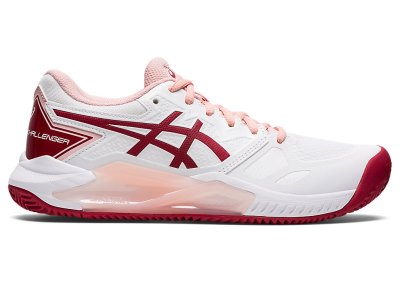 Asics Gel-challenger 13 Clay Tenisiće Ženske Bijele Tamno Crvene | RS4645-891