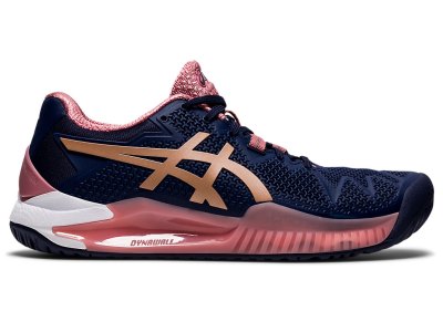 Asics Gel-resolution 8 Tenisiće Ženske Tamnoplave Roze Zlatne | RS6720-196