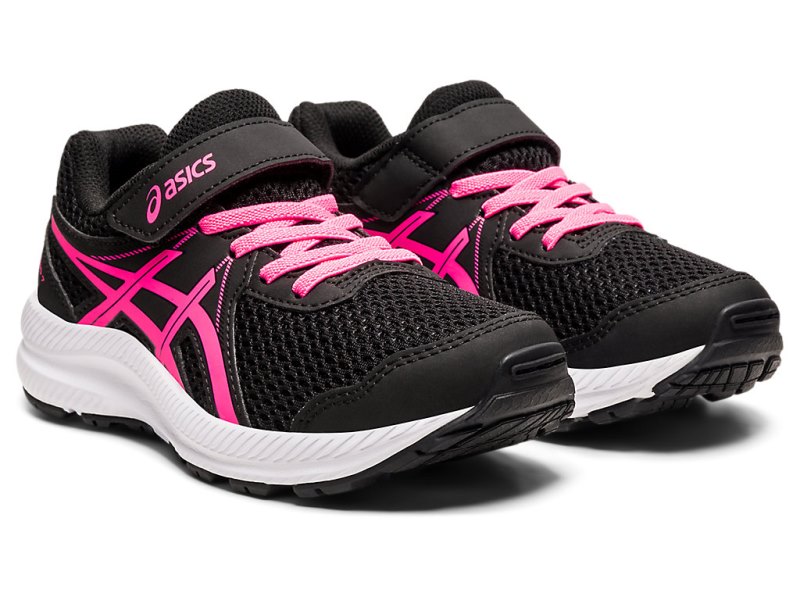 Asics Contend 7 Tenisiće Dječje Crne Roze | RS4829-054