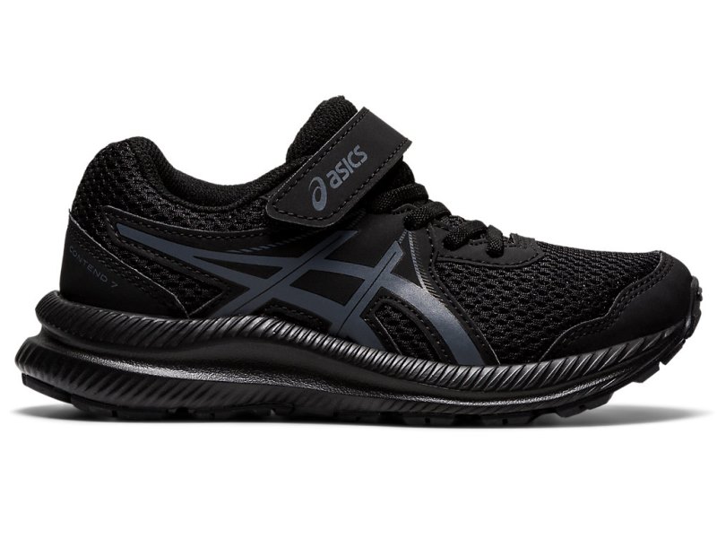 Asics Contend 7 Tenisiće Dječje Crne Sive | RS8912-954