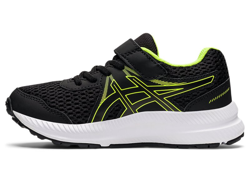 Asics Contend 7 Tenisiće Dječje Crne Zelene | RS1548-094