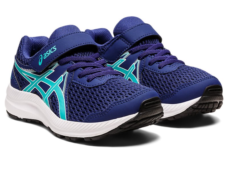 Asics Contend 7 Tenisiće Dječje Plave Zelene | RS7645-851