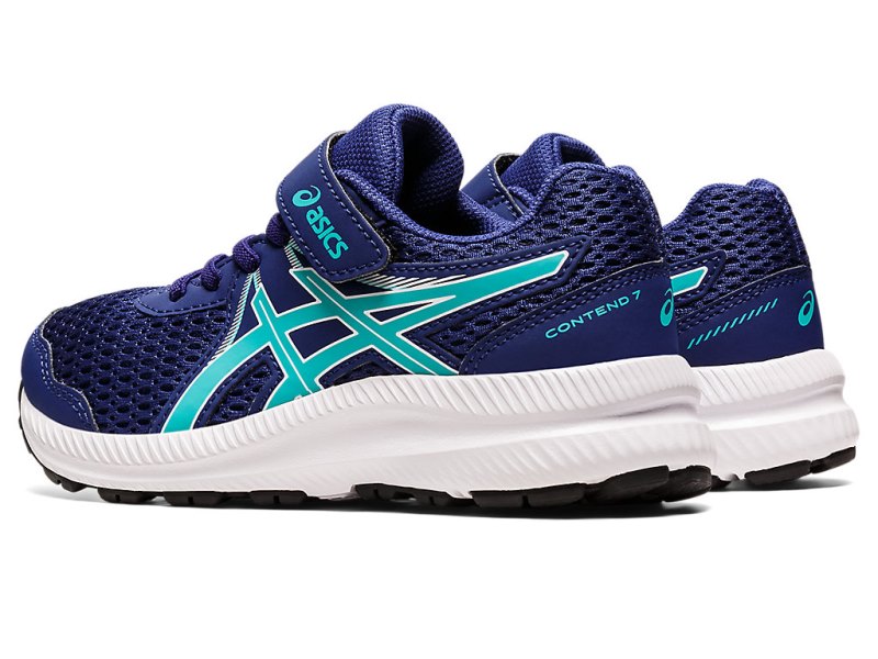 Asics Contend 7 Tenisiće Dječje Plave Zelene | RS7645-851