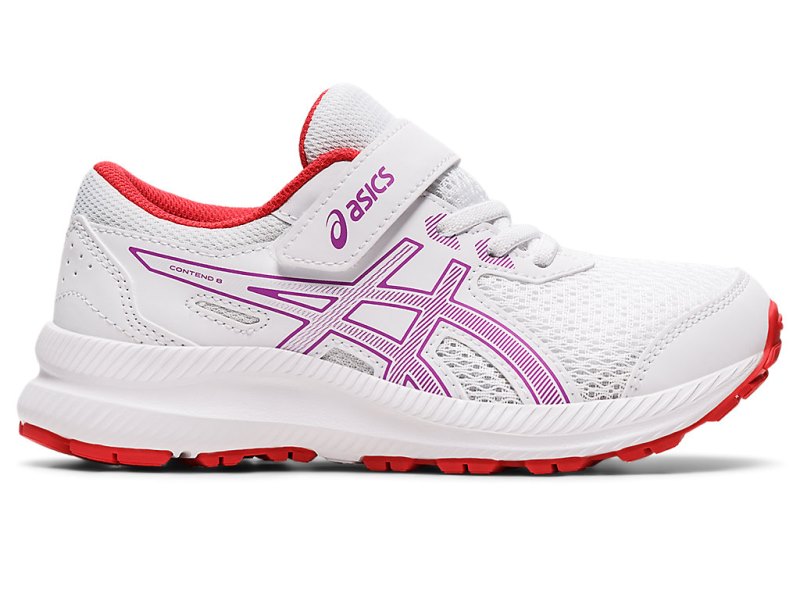 Asics Contend 8 Sports Patike Dječje Bijele Ljubičaste | RS7988-974