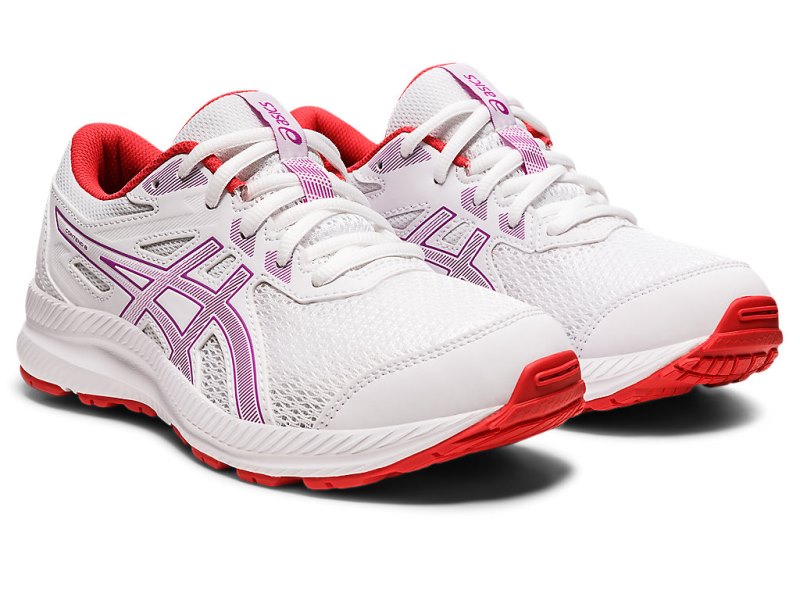 Asics Contend 8 Sports Patike Dječje Bijele Ljubičaste | RS8364-113