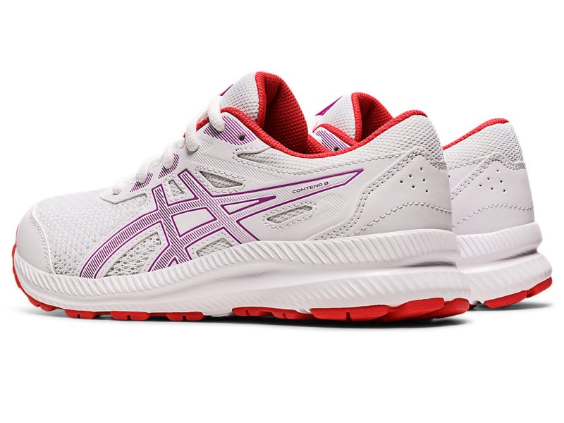 Asics Contend 8 Sports Patike Dječje Bijele Ljubičaste | RS8364-113