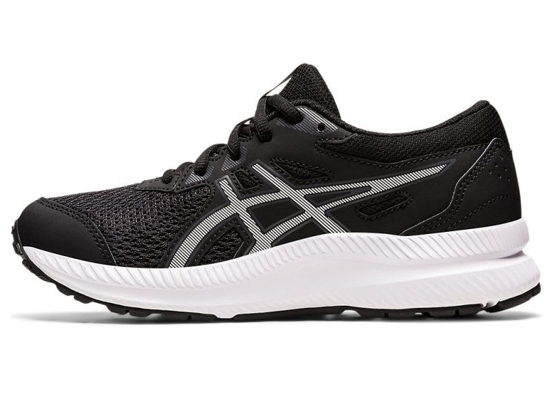 Asics Contend 8 Sports Patike Dječje Crne Bijele | RS1139-531