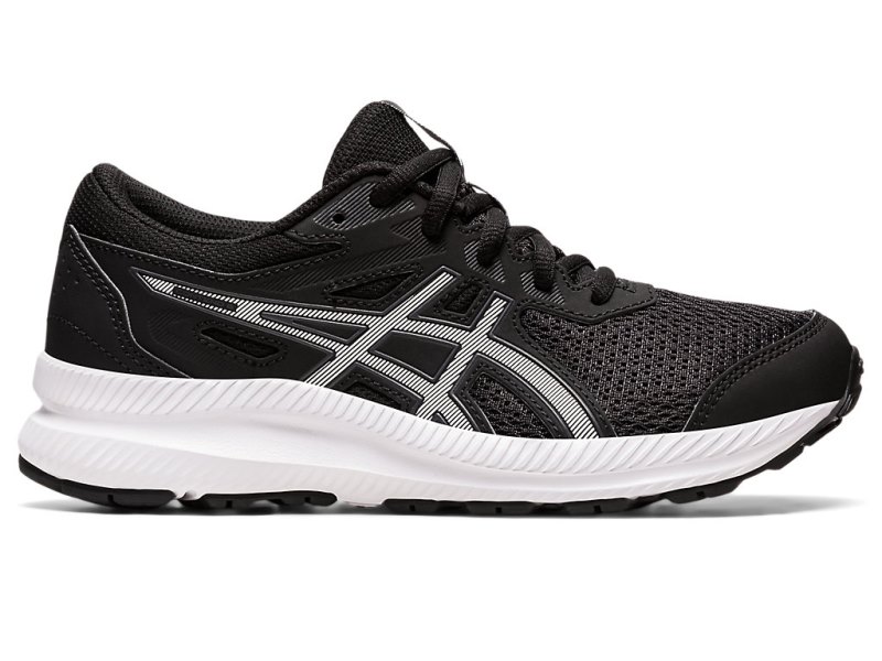 Asics Contend 8 Sports Patike Dječje Crne Bijele | RS1139-531