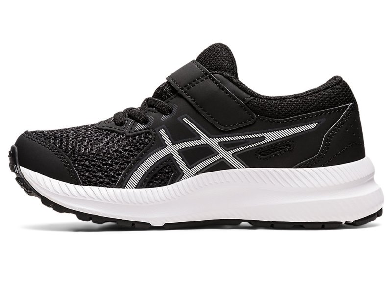 Asics Contend 8 Sports Patike Dječje Crne Bijele | RS3266-678