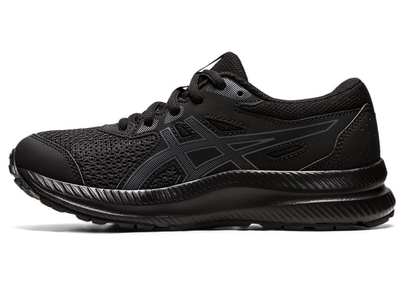 Asics Contend 8 Sports Patike Dječje Crne Sive | RS3656-417