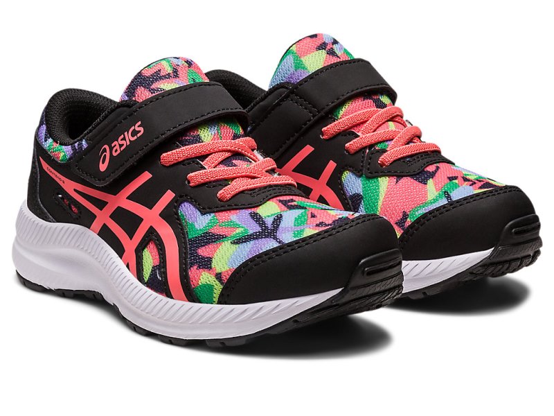 Asics Contend 8 Sports Patike Dječje Crne Koraljne | RS4625-273