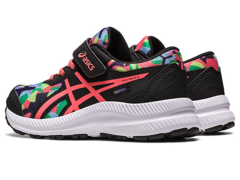 Asics Contend 8 Sports Patike Dječje Crne Koraljne | RS4625-273