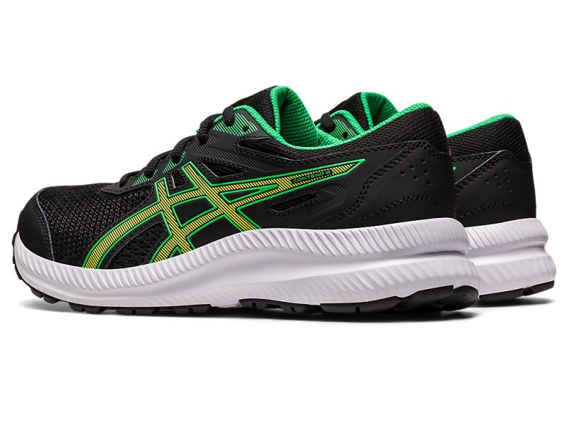 Asics Contend 8 Sports Patike Dječje Crne Svijetlo Zelene | RS7230-778