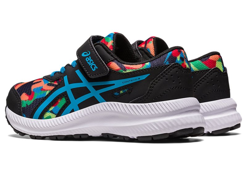 Asics Contend 8 Sports Patike Dječje Crne Plave | RS7286-346