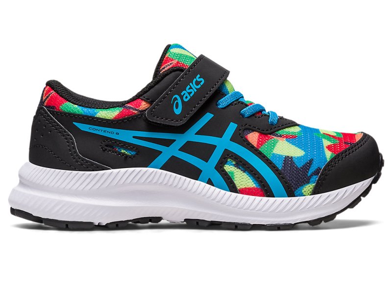 Asics Contend 8 Sports Patike Dječje Crne Plave | RS7286-346