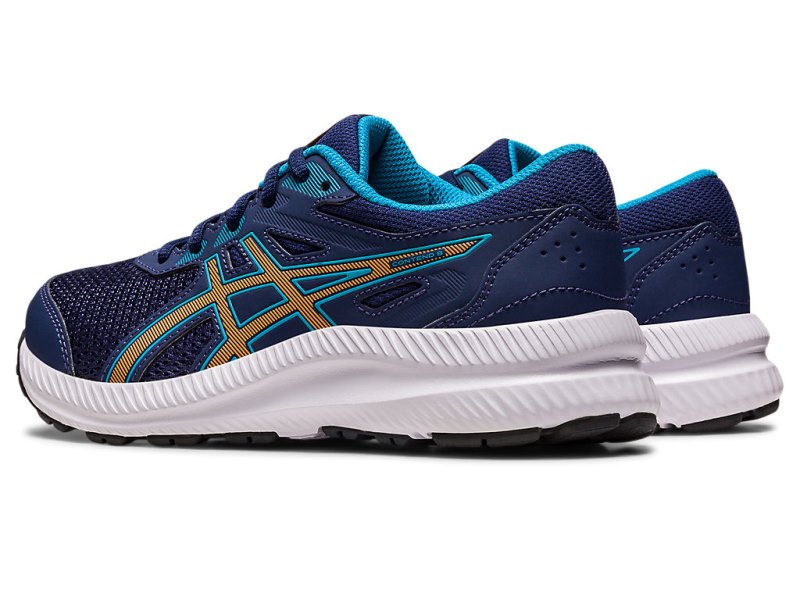 Asics Contend 8 Sports Patike Dječje Indigo Plave Narančaste | RS1011-800