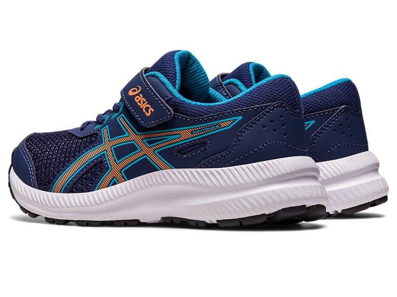 Asics Contend 8 Sports Patike Dječje Indigo Plave Narančaste | RS2971-904