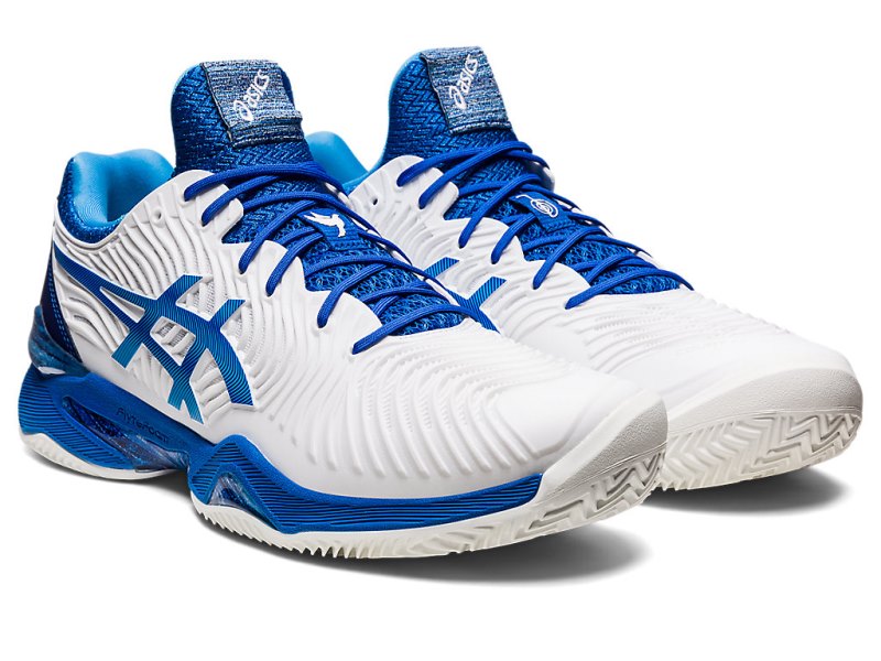 Asics Court FF Novak Clay Tenisiće Muške Bijele Plave | RS7307-998