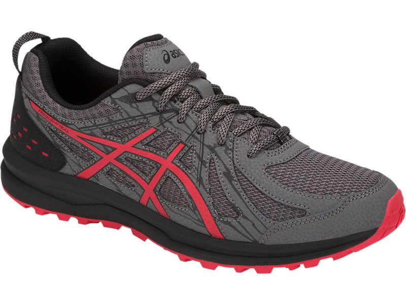 Asics Frequent Trail Tenisice Za Trčanje Muške Tamno Sive Crvene | RS5200-441