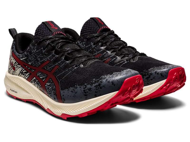 Asics Fuji Lite 2 Tenisice Za Trčanje Muške Crne Crvene | RS6502-345