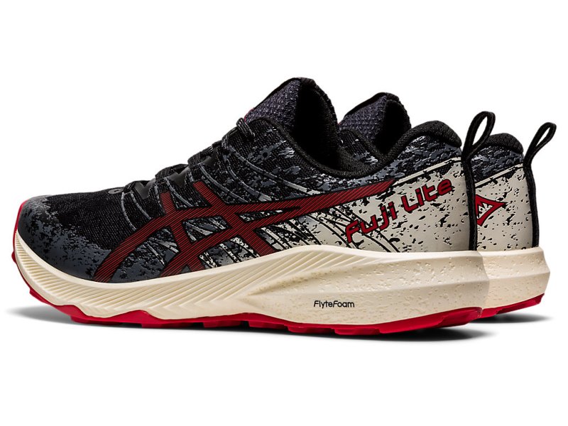 Asics Fuji Lite 2 Tenisice Za Trčanje Muške Crne Crvene | RS6502-345