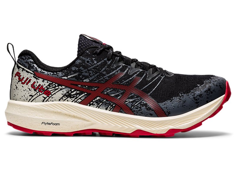 Asics Fuji Lite 2 Tenisice Za Trčanje Muške Crne Crvene | RS6502-345