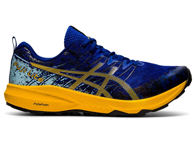 Asics Fuji Lite 2 Tenisice Za Trčanje Muške Plave Narančaste Cvjetne | RS6910-655