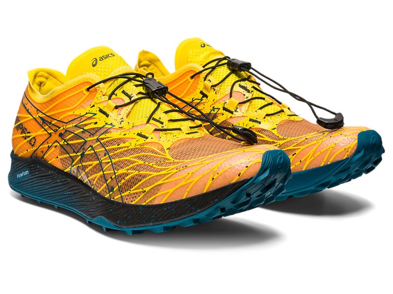 Asics Fujispeed Tenisice Za Trčanje Muške Zlatne Žute Tirkizne | RS6137-594