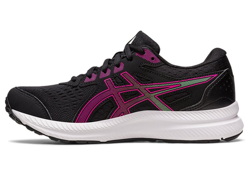 Asics Gel-contend 8 Tenisiće Ženske Crne Roze | RS1885-032