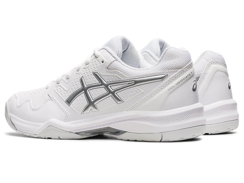 Asics Gel-dedicate 7 Tenisiće Ženske Bijele Srebrne | RS1901-983