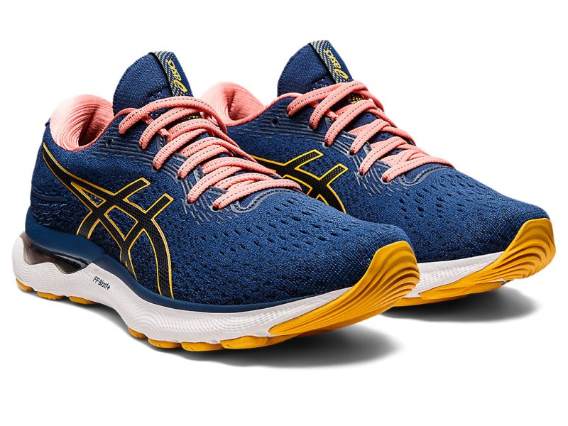 Asics Gel-nimbus 24 Tenisiće Ženske Crne Plave Žute | RS3946-435