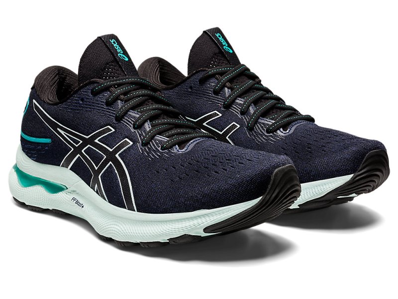 Asics Gel-nimbus 24 Tenisiće Ženske Crne Svijetlo Plave | RS5998-061