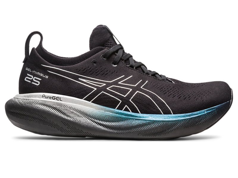 Asics Gel-nimbus 25 Platinum Tenisiće Muške Crne Srebrne | RS6206-568