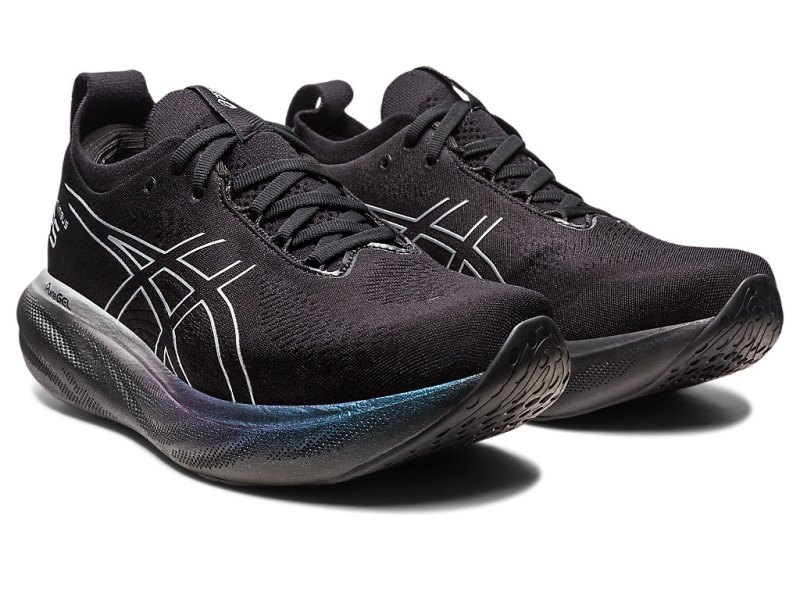 Asics Gel-nimbus 25 Platinum Tenisiće Ženske Crne Srebrne | RS6826-532