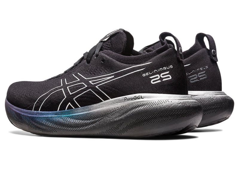 Asics Gel-nimbus 25 Platinum Tenisiće Ženske Crne Srebrne | RS6826-532