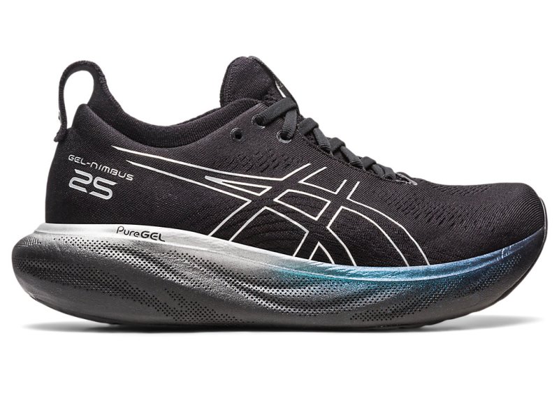 Asics Gel-nimbus 25 Platinum Tenisiće Ženske Crne Srebrne | RS6826-532