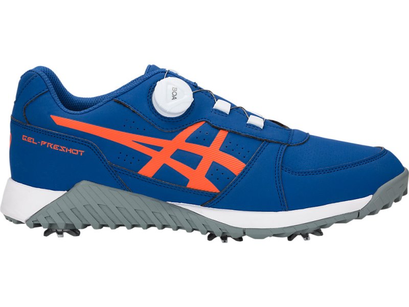 Asics Gel-preshot BOA Cipele Za Golf Muške Kraljevska Plava Narančaste | RS2975-110