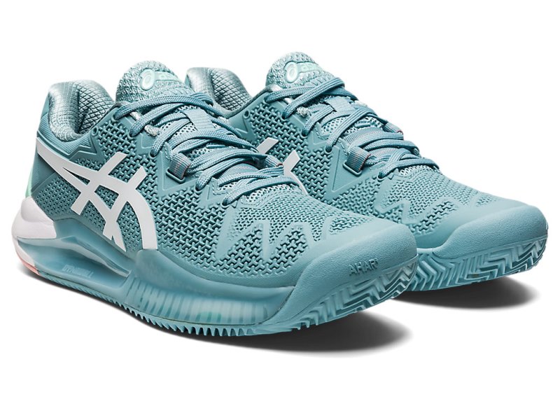 Asics Gel-resolution 8 Clay Tenisiće Ženske Plave Bijele | RS4557-752