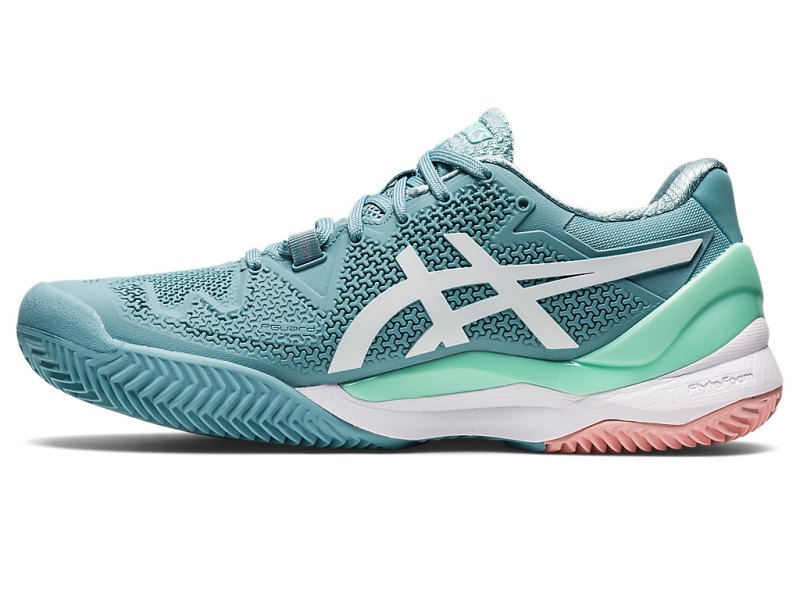 Asics Gel-resolution 8 Clay Tenisiće Ženske Plave Bijele | RS4557-752