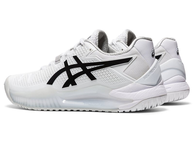 Asics Gel-resolution 8 Tenisiće Ženske Bijele Crne | RS4936-148