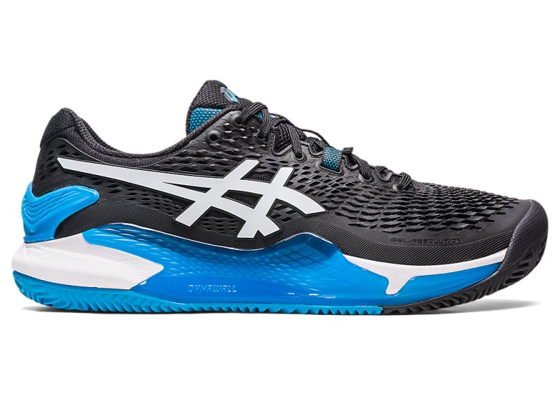 Asics Gel-resolution 9 Clay Tenisiće Muške Crne Bijele | RS6328-396