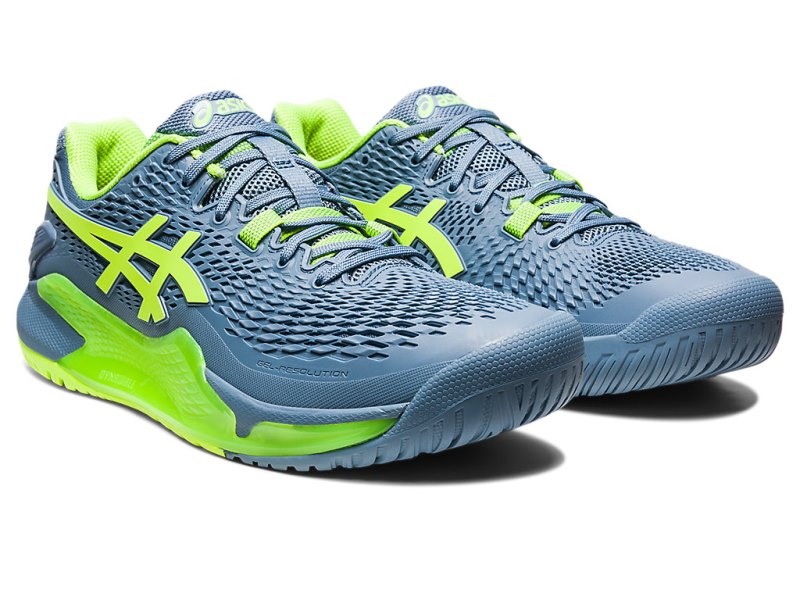 Asics Gel-resolution 9 Tenisiće Muške Sive Plave Zelene | RS8366-117