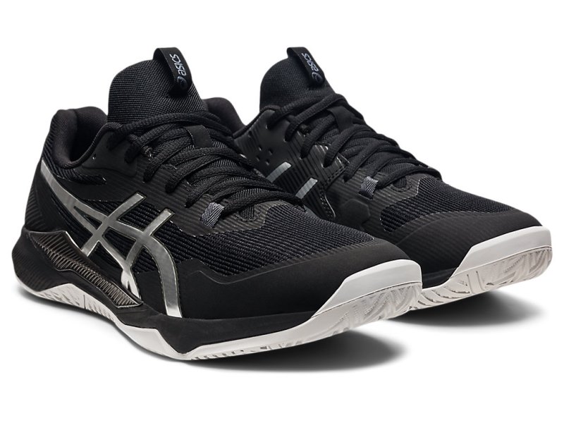 Asics Gel-tactic Tenisice Za Odbojku Muške Crne Srebrne | RS6474-519