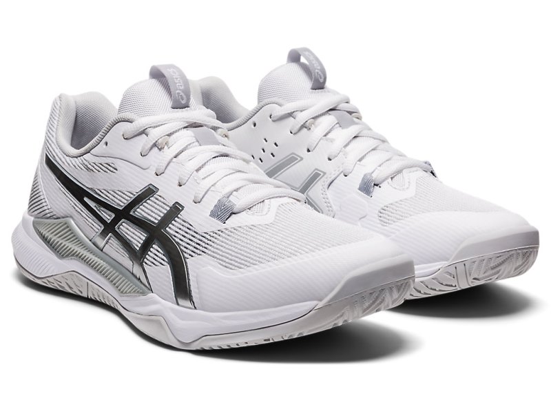 Asics Gel-tactic Tenisice Za Odbojku Ženske Bijele Srebrne | RS7601-612