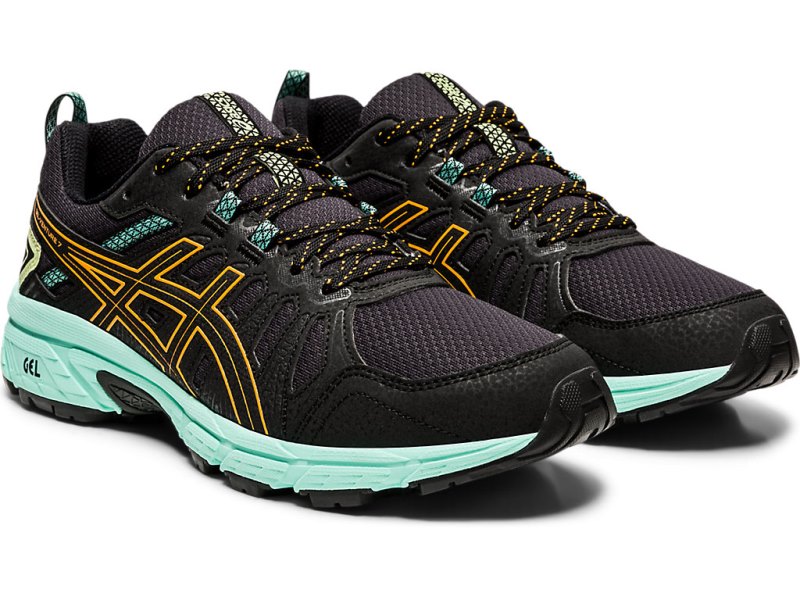 Asics Gel-ventuRE 7 (D) Tenisice Za Trčanje Ženske Crne Narančaste | RS2487-286