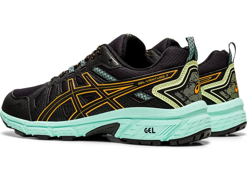 Asics Gel-ventuRE 7 (D) Tenisice Za Trčanje Ženske Crne Narančaste | RS2487-286