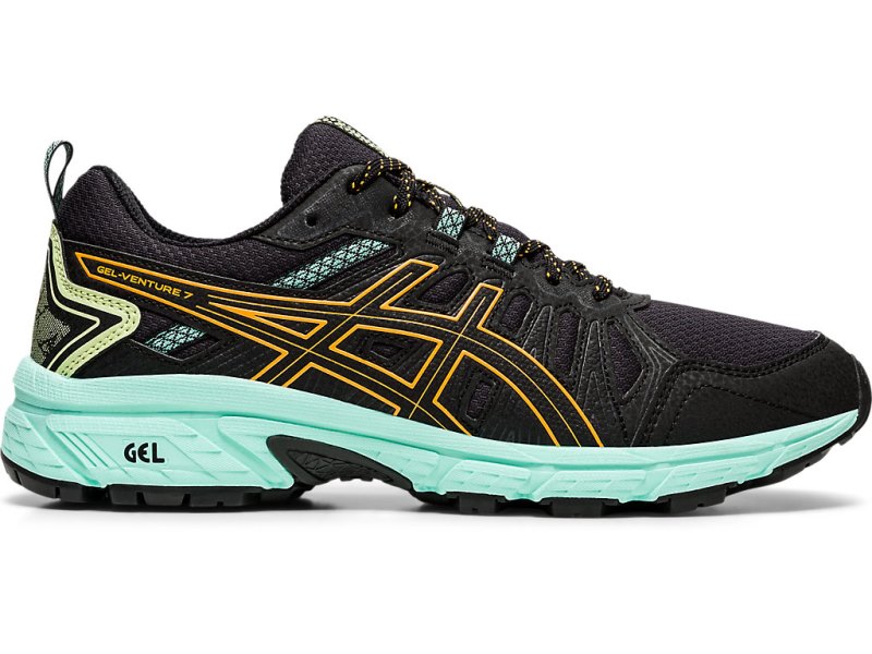 Asics Gel-ventuRE 7 (D) Tenisice Za Trčanje Ženske Crne Narančaste | RS2487-286